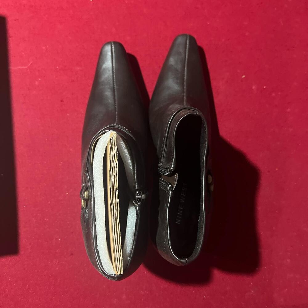 Nine west black faux leather